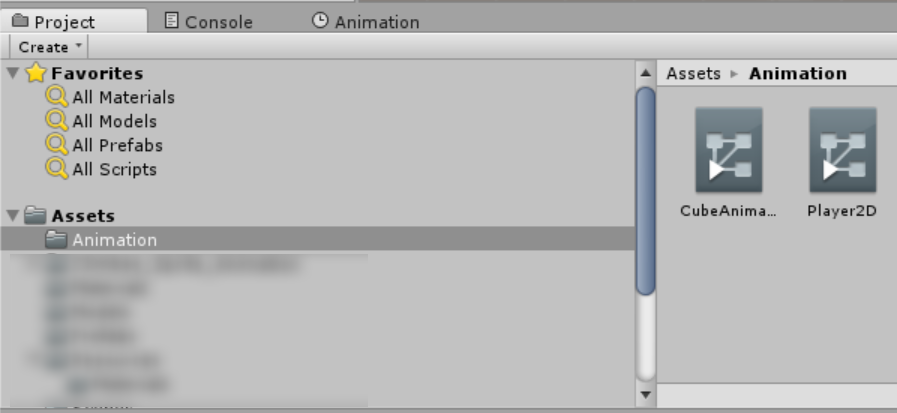 Screen shot of Create Animator Controller