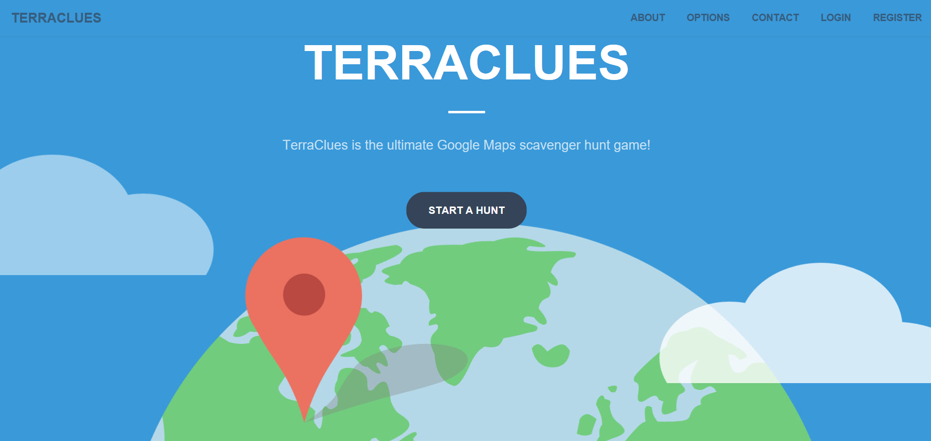 TerraClues home page